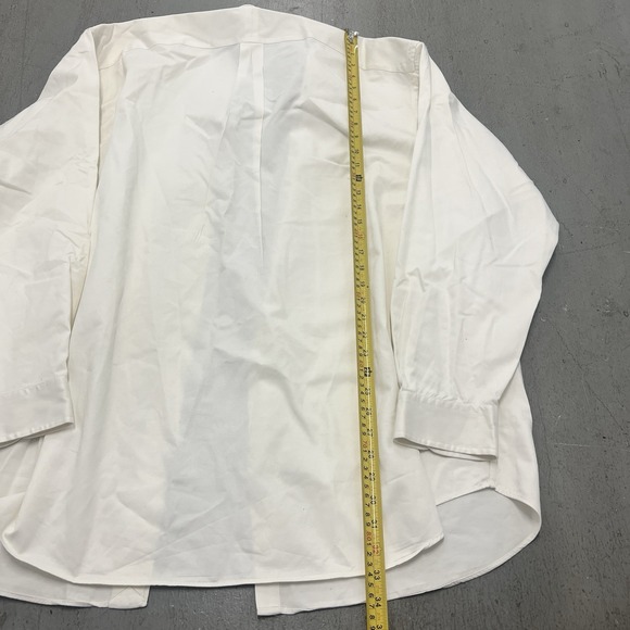 Ralph Lauren Long Sleeve Button-down Shirts 2XB BIG Solid White Cotton Blue Pony - Picture 4 of 11